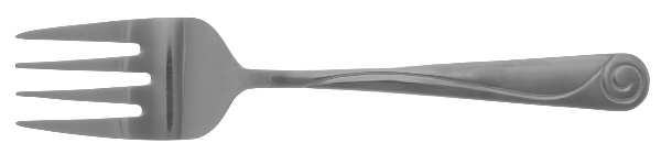 Swirl (Stainless) Medium Solid Cold Meat Serving Fork