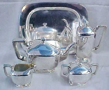 3778 (Sterling, Hollowware) 4 Piece Tea Set (SCP, STP, SCR, SSU)