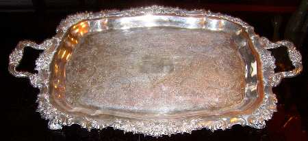 7734 (Silverplate, Hollowware) Large Silverplate Waiter Tray