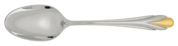 Amore (Stainless, Gold Accent) Place/Oval Soup Spoon