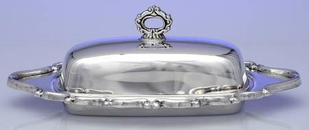 9058 (Silverplate, Hollowware) 1/4 Pound Covered Butter Dish