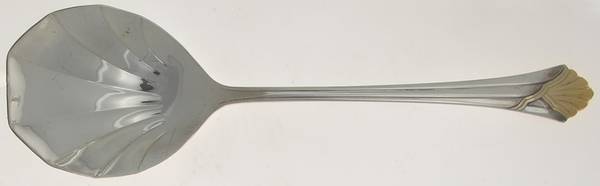 FTU16GA (Silverplate, Gold Accent) Solid Serving Spoon