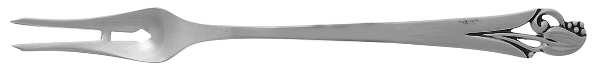 Woodlily (Sterling, 1945, Glossy) Short Handle Pickle/Olive Fork