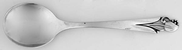 Woodlily (Sterling, 1945, Glossy) Round Bowl Soup Spoon (Cream Soup)