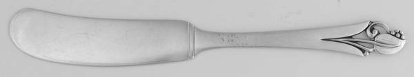 Woodlily (Sterling, 1945, Glossy) Flat Handle Butter Spreader