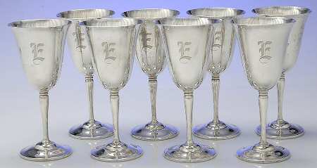 189 (Sterling, Hollowware) Water Goblet - Set of 8