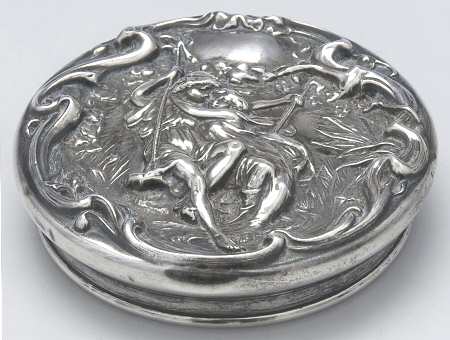 2072 (Sterling, Hollowware) Sterling Lid for Crystal Powder Jar by Foster & Bailey