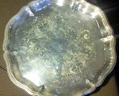 6761 (Silverplate, Hollowware) 14" Round Footed Tray