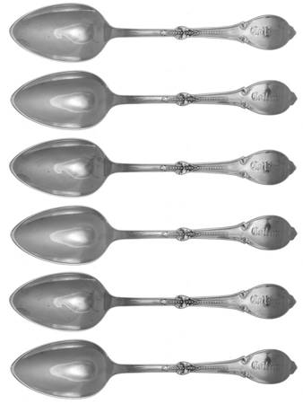 FNN1 (Coin) Teaspoon - Set of 6 by Francis Bunnell & Co