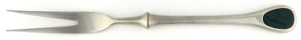 Happy Day-Dark Green (Stainless) Small Steak Carving Fork with Stainless Prongs
