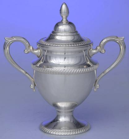 9439 (Sterling, Hollowware) Sugar Bowl & Lid by Fisher Silversmiths