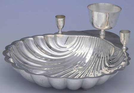 1728 (Silverplate, Hollowware) Silverplate Shrimp Cocktail Shell Bowl