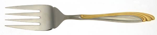 FTU13G (Stainless) Medium Solid Cold Meat Serving Fork