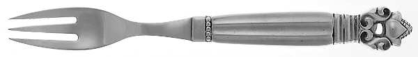 Acorn (Sterling, 1915) Fruit Fork with Hollow Handle & Sterling Tines
