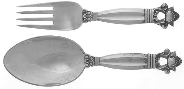 Acorn (Sterling, 1915) 2 Pc Baby Set (BF, BS)