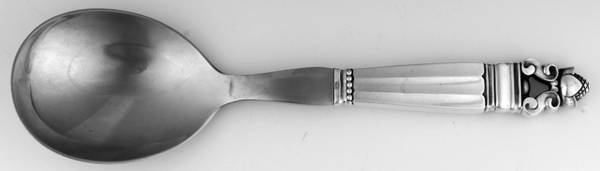 Acorn (Sterling, 1915) Vegetable Spoon with Stainless Bowl