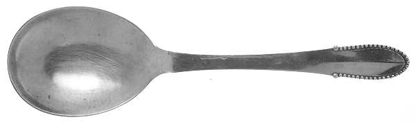 Beaded (Sterling, 1916) Medium Solid Serving Spoon