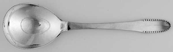 Beaded (Sterling, 1916) Old Style Oval Soup Spoon