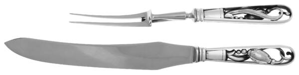 Blossom (Sterling, 1919) Large 2-Piece Roast Carving Set w/Stainless Blade