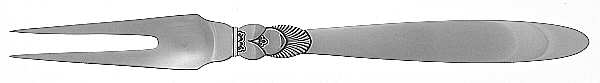 Cactus (Sterling, 1930) Medium 2-Tine Cold Meat Serving Fork