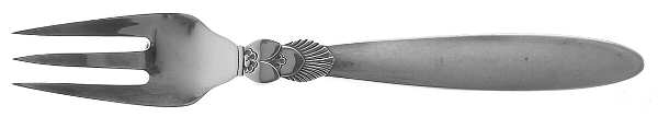 Cactus (Sterling, 1930) Individual Solid Fish Fork by Georg Jensen (Denmark)