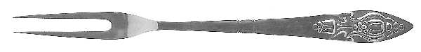 Fuchsia (Sterling, 1906) 2-Tine Cold Cut Serving Fork