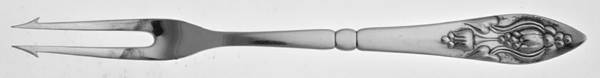 Fuchsia (Sterling, 1906) Short Handle Pickle/Olive Fork