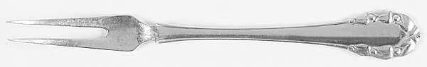 Lily of The Valley-Rose (Sterling) Medium 2-Tine Cold Meat Serving Fork