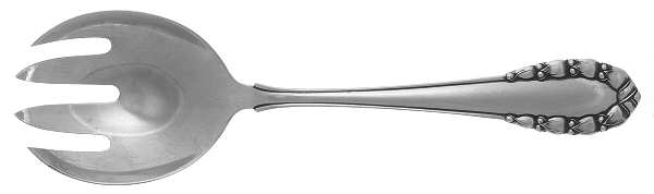 Lily of The Valley-Rose (Sterling) Medium Solid Serving Fork