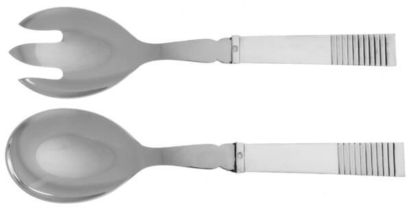 Parallel (Sterling, 1931) Salad Set 2 Piece Stainless Bowl Medium
