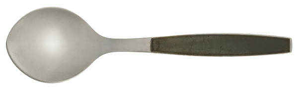 Strata-Black (Stainless) Round Bowl Soup Spoon (Cream Soup)