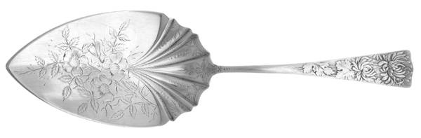 Chrysanthemum (Sterling, 1885) Large Solid Bright Cut Pie Knife