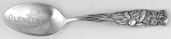 Flora (Sterling, 1887) Souvenir Spoon (Teaspoon) by George W Shiebler