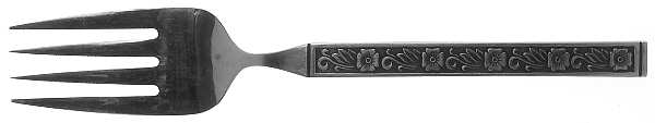 Night Blossom (Stainless) Medium Solid Cold Meat Serving Fork