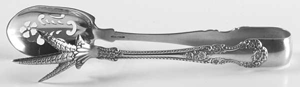 Cambridge (Sterling, 1899) Large Ice Serving Tongs with Claw Tips by Gorham Silver