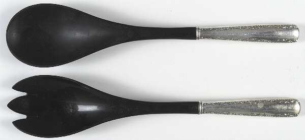 Camellia (Sterling, 1941-1942, No Monos) Plastic Bowl 2-Piece Salad Set by Gorham Silver
