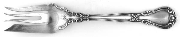 Chantilly (Sterling, 1895, Lion-Anchor-G, No Mono) Medium Solid Cold Meat Serving Fork