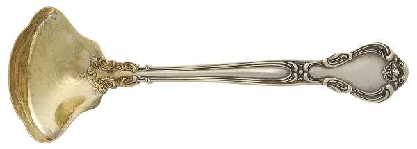 Chantilly (Sterling, 1895, Lion-Anchor-G, No Mono) Solid Piece Cream Ladle