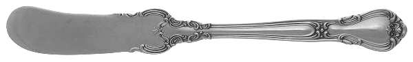 Chantilly (Sterling, 1895, Lion-Anchor-G, No Mono) Flat Handle Butter Spreader