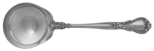 Chantilly (Sterling, 1895, Lion-Anchor-G, No Mono) Round Bowl Soup Spoon (Bouillon)