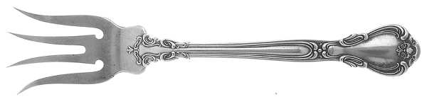 Chantilly (Sterling, 1895, Lion-Anchor-G, No Mono) Medium Chipped Beef Fork