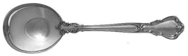 Chantilly (Sterling, 1895, Lion-Anchor-G, No Mono) Round Bowl Soup Spoon (Gumbo)