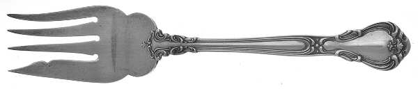 Chantilly (Sterling, 1895, Lion-Anchor-G, No Mono) Fork-Cold Meat/Servg-Sm/Solid
