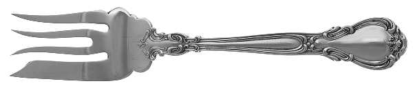 Chantilly (Sterling, 1895, Lion-Anchor-G, No Mono) Medium Solid Cold Meat Serving Fork