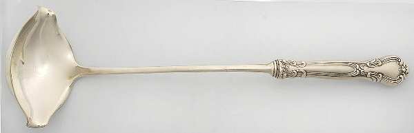 Chantilly (Sterling, 1895, Lion-Anchor-G, No Mono) Hollow Handle Punch Ladle with Solid Bowl