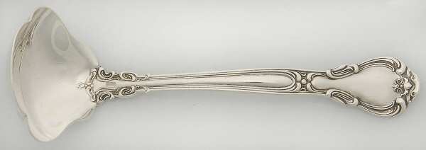 Chantilly (Sterling, 1895, Lion-Anchor-G, No Mono) Solid Piece Cream Ladle