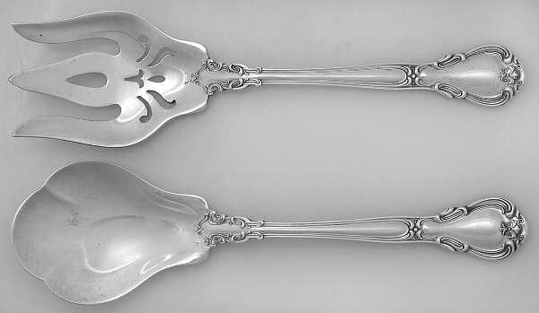 Chantilly (Sterling, 1895, Lion-Anchor-G, No Mono) (2 Pc) Solid Salad Set