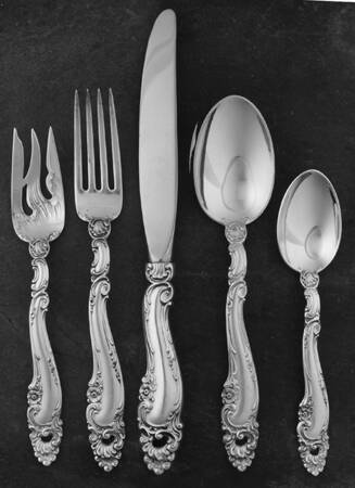 Decor (Sterling, 1953, No Monograms) 40 Piece Estate Set