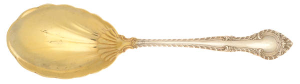English Gadroon (Sterling, 1939, No Monos) Solid Salad Serving Spoon