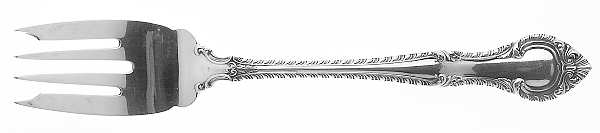 English Gadroon (Sterling, 1939, No Monos) Large Individual Solid Fish/Salad Fork